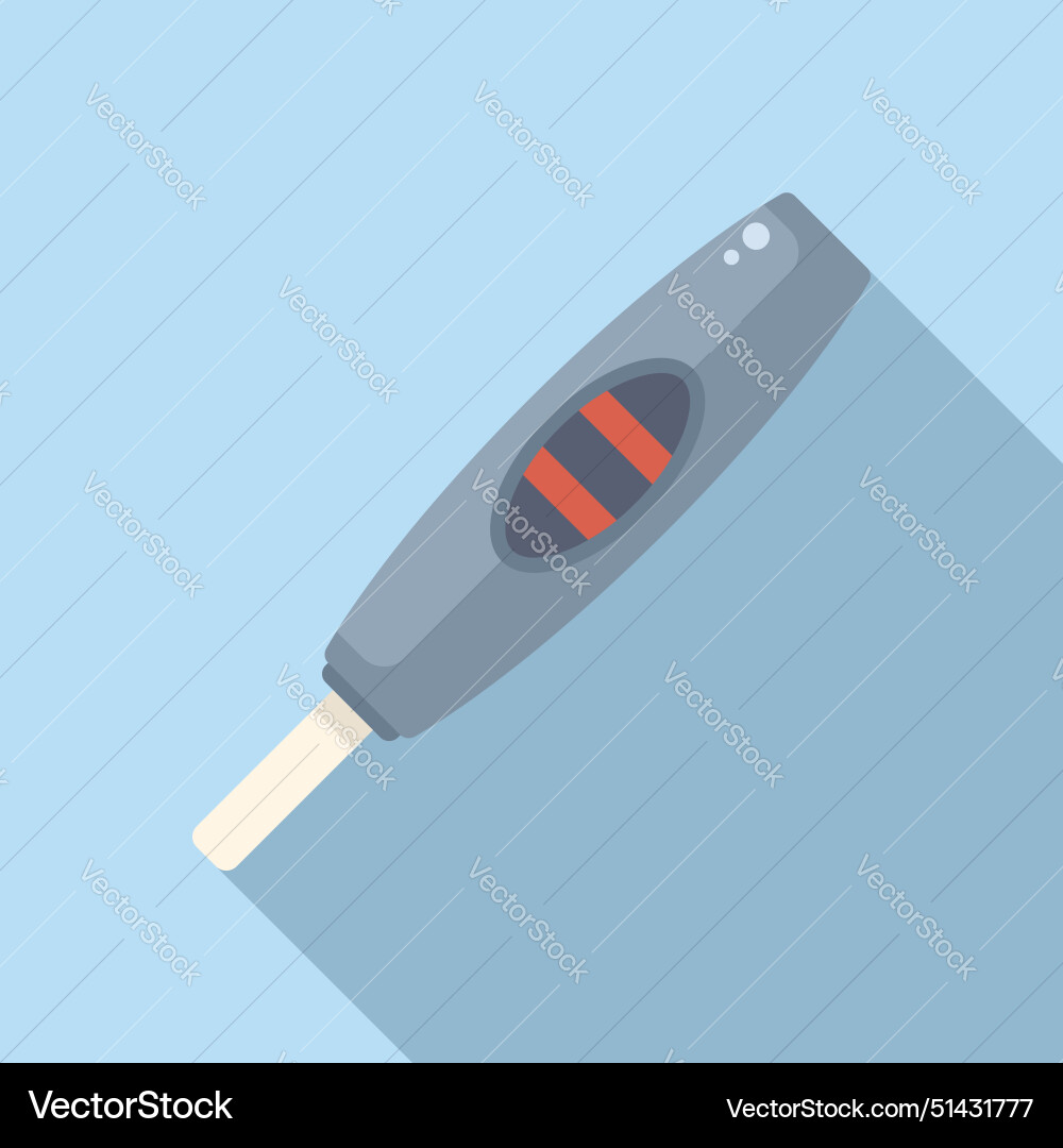 Graphic of a digital thermometer on pale Vector Image