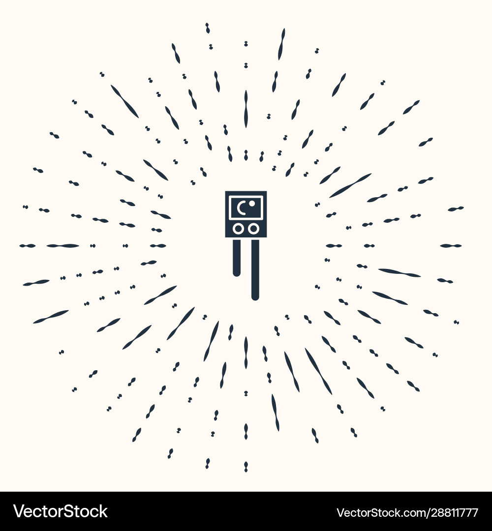 Grey temperature and humidity sensor icon isolated Grey temperature and humidity sensor icon isolated Vector Image