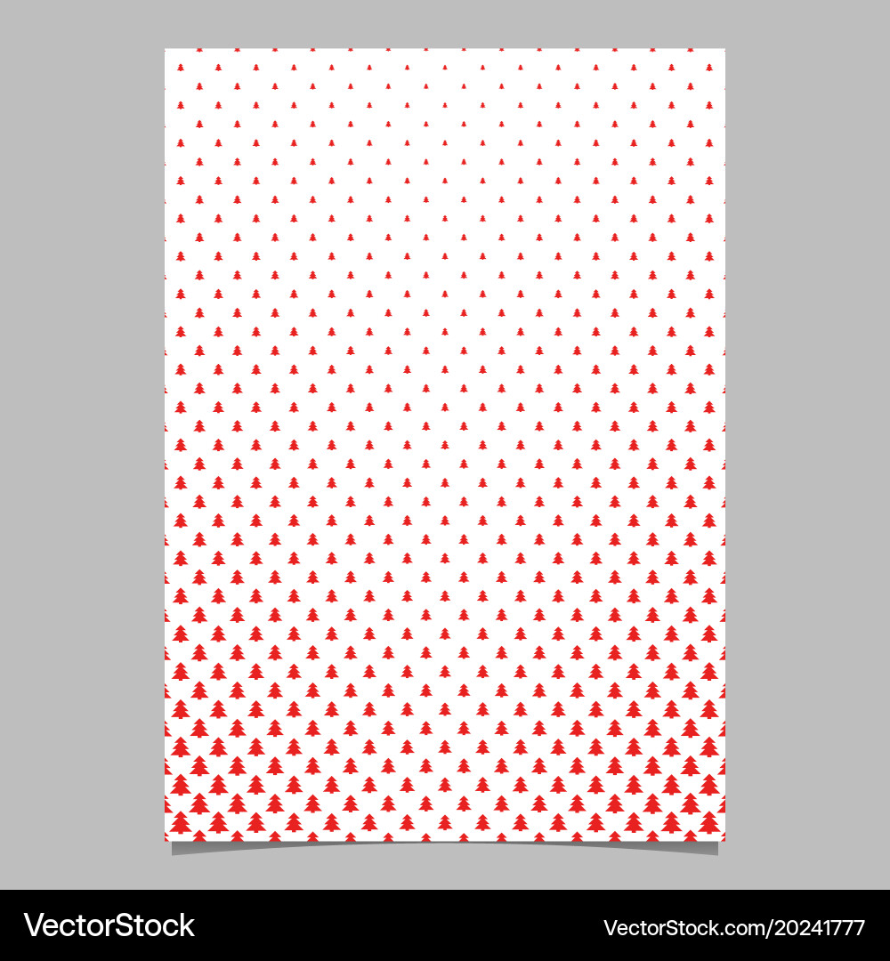 Halftone pine tree pattern brochure template vector image