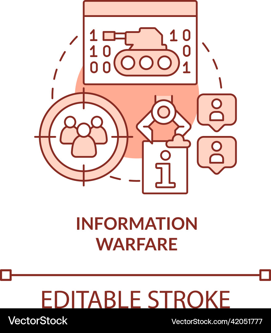 Information warfare red concept icon Information warfare red concept icon vector image