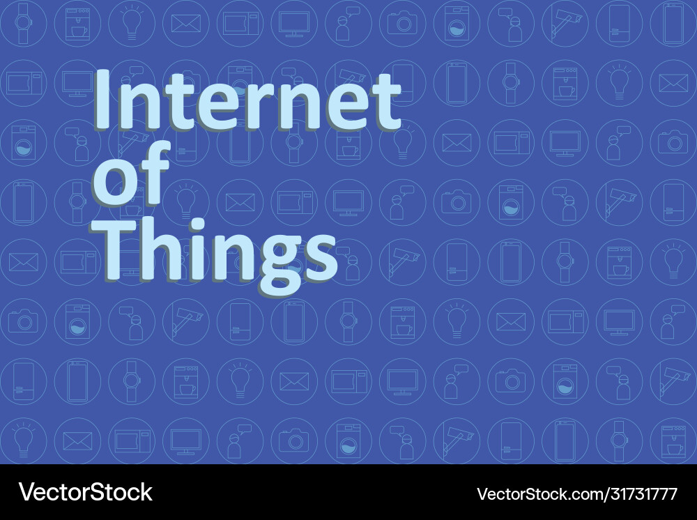 Internet things background with various icons Vector Image