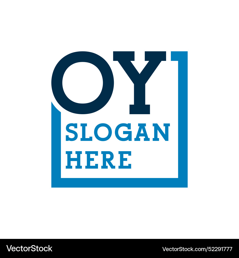 Minimal initials logo letters o and y oy initial Vector Image