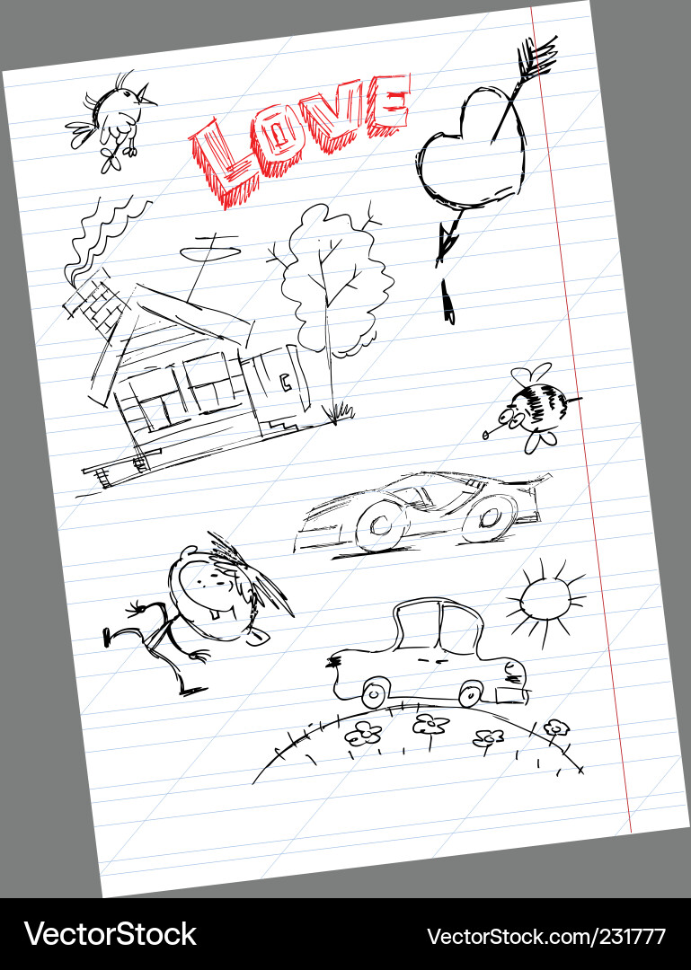 Notebook Page Vector Image