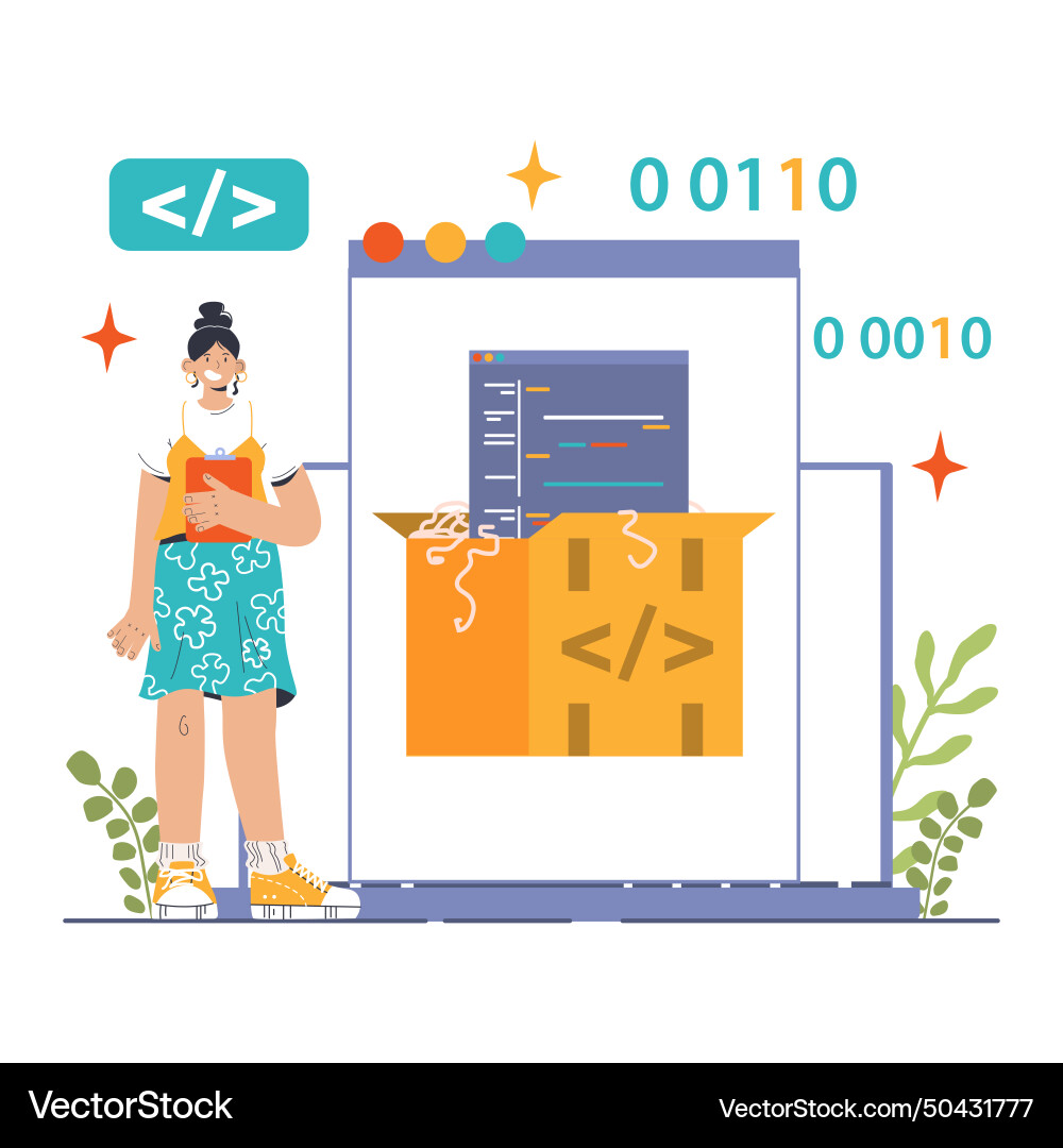 Open source software with code available for use Open source software with code available for use vector image