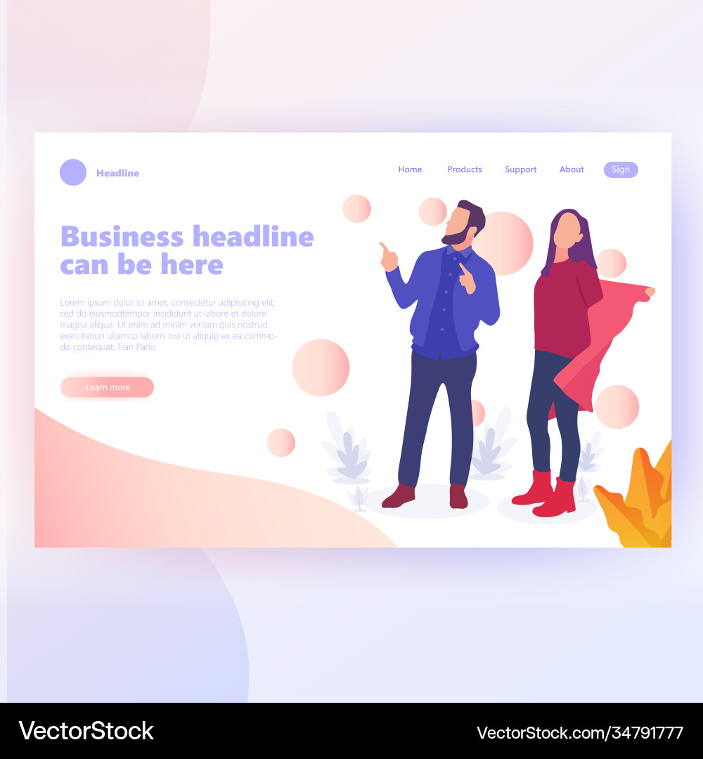 People work in a team and interact with graphs vector image