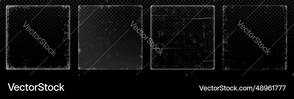 Square distressed edge vinyl record covers Vector Image