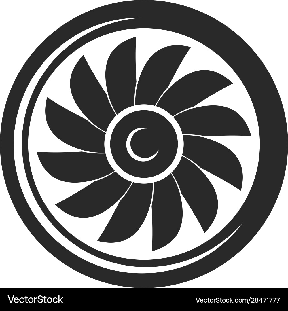 Turbine icon machine for producing continuous Turbine icon machine for producing continuous vector image