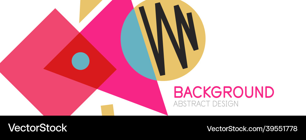 Abstract background blocks lines triangles vector image