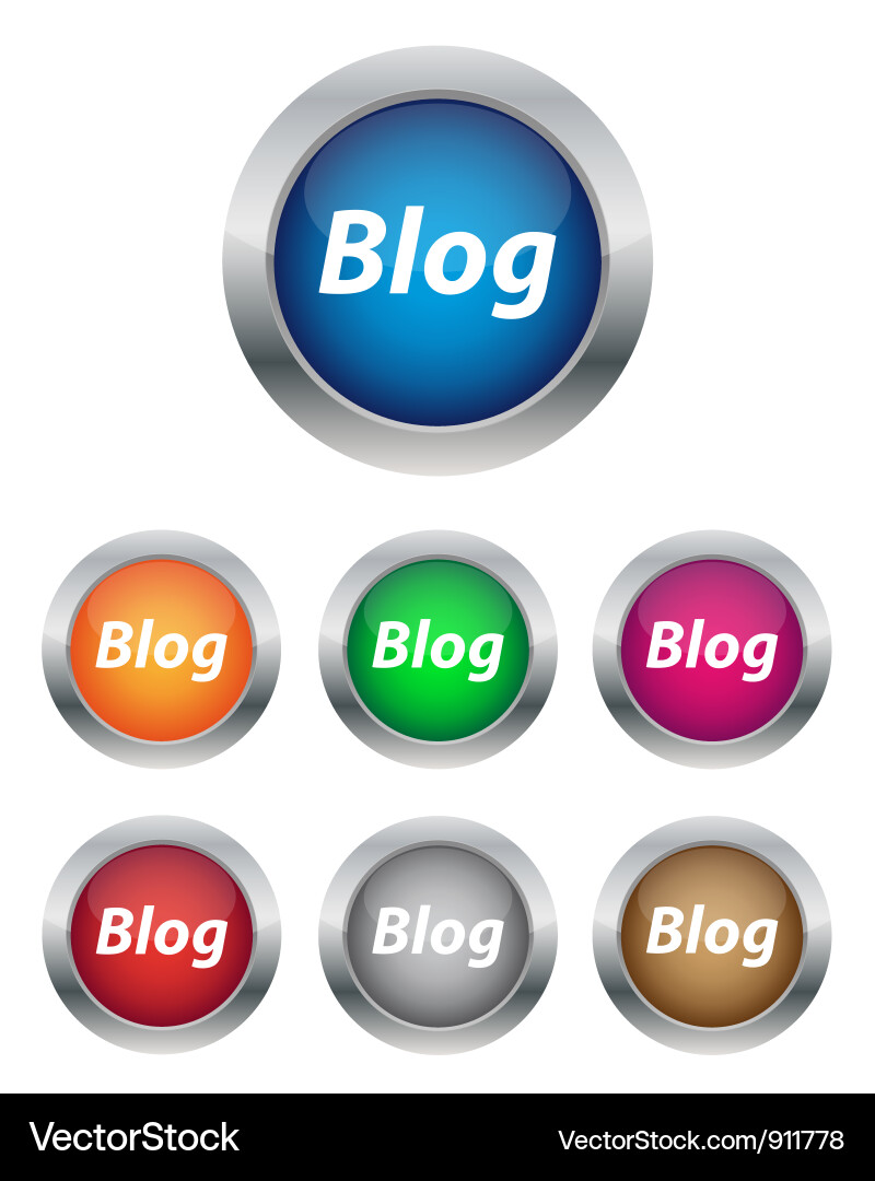 Blog buttons Vector Image
