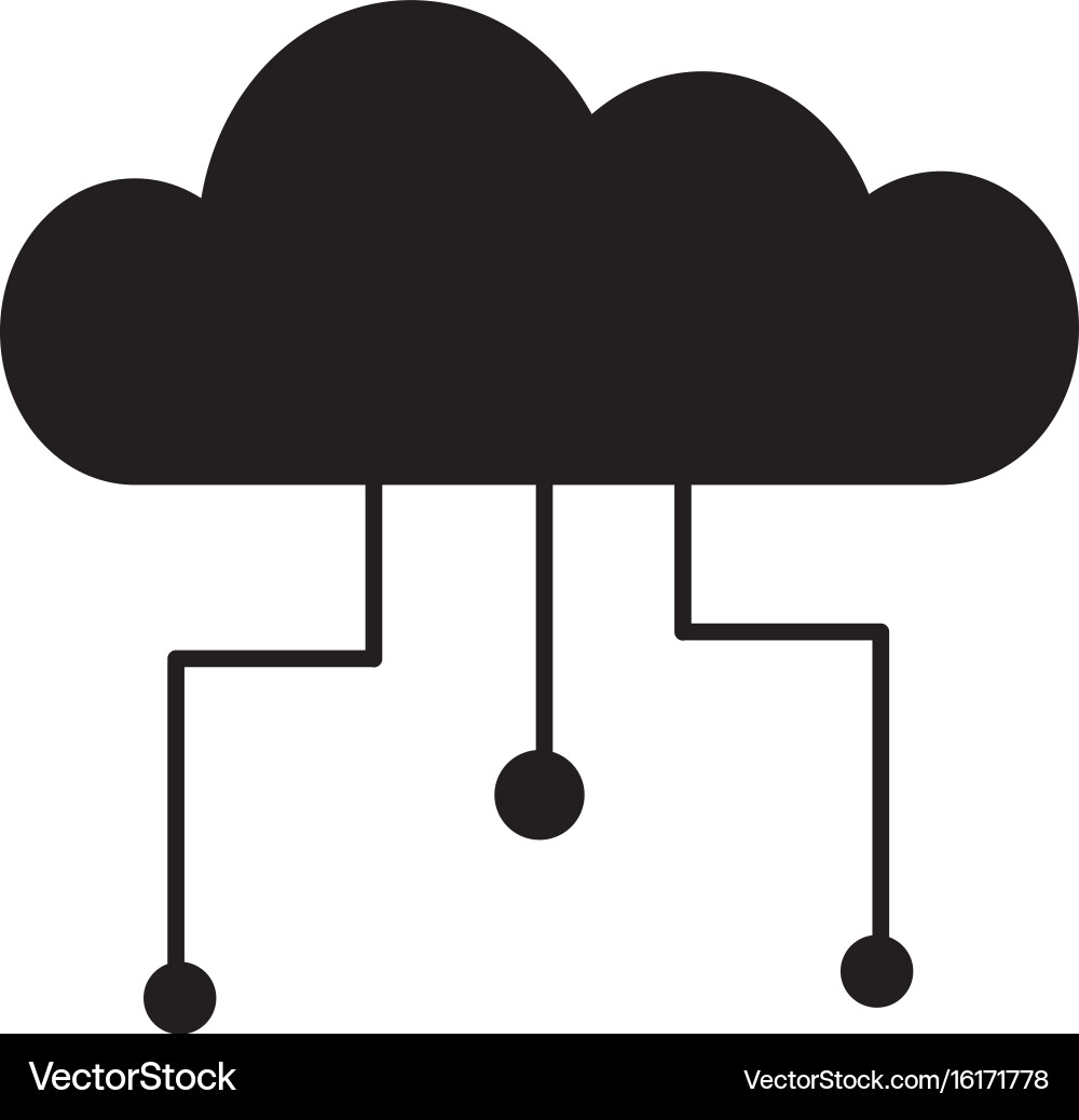 Cloud computing isolated icon vector image