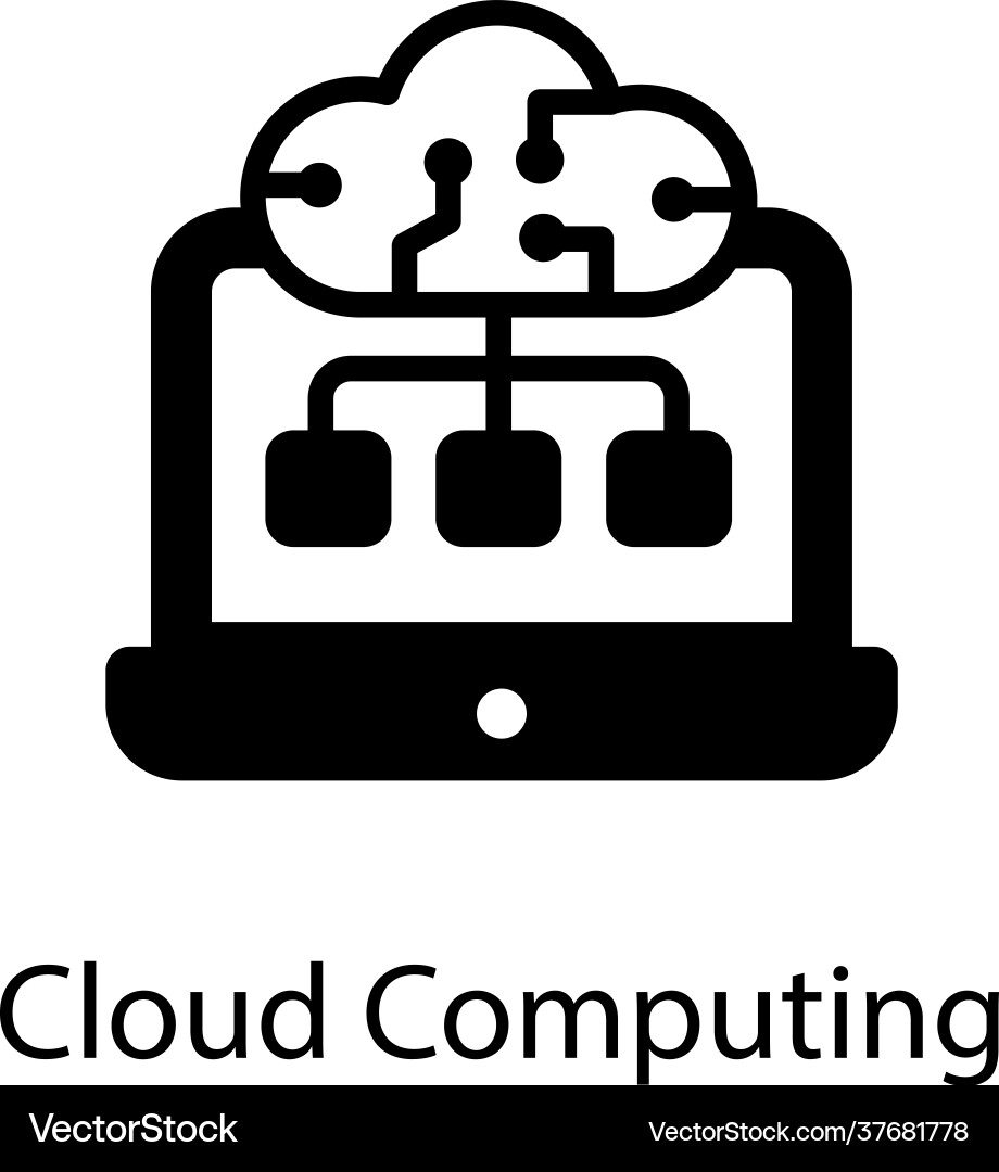 Cloud computing vector image
