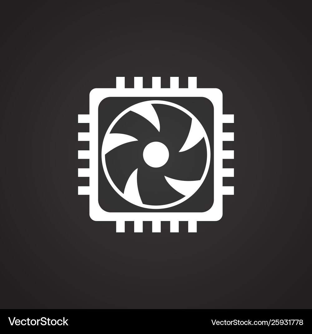 Computer chip related icon on background Computer chip related icon on background vector image