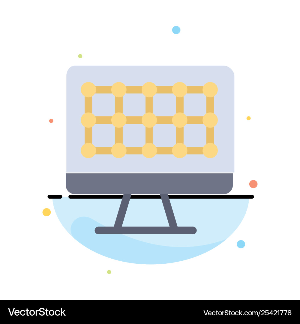 Computer technology hardware abstract flat color Computer technology hardware abstract flat color Vector Image