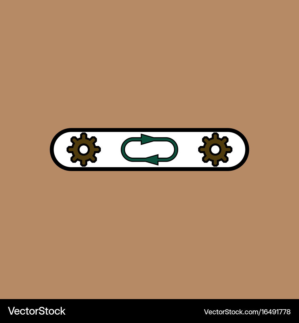 Flat icon design collection gears in process Vector Image