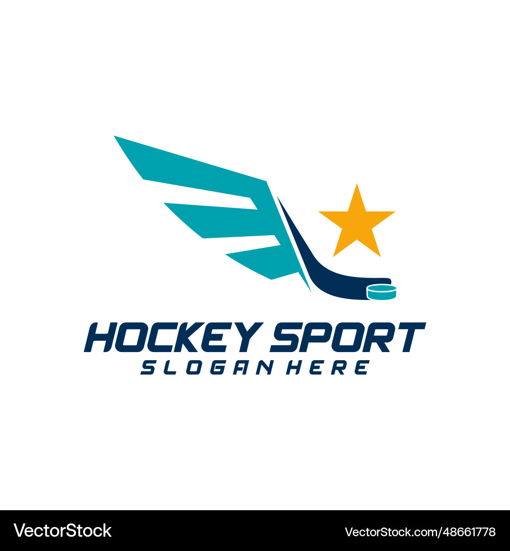 Hockey Sport Logo Design Template modern Hockey Sport Logo Design Template modern vektorbild