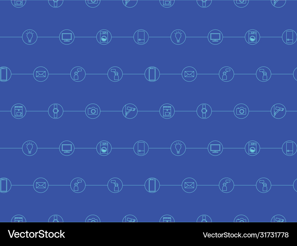 Internet things background with various icons Internet things background with various icons Vector Image