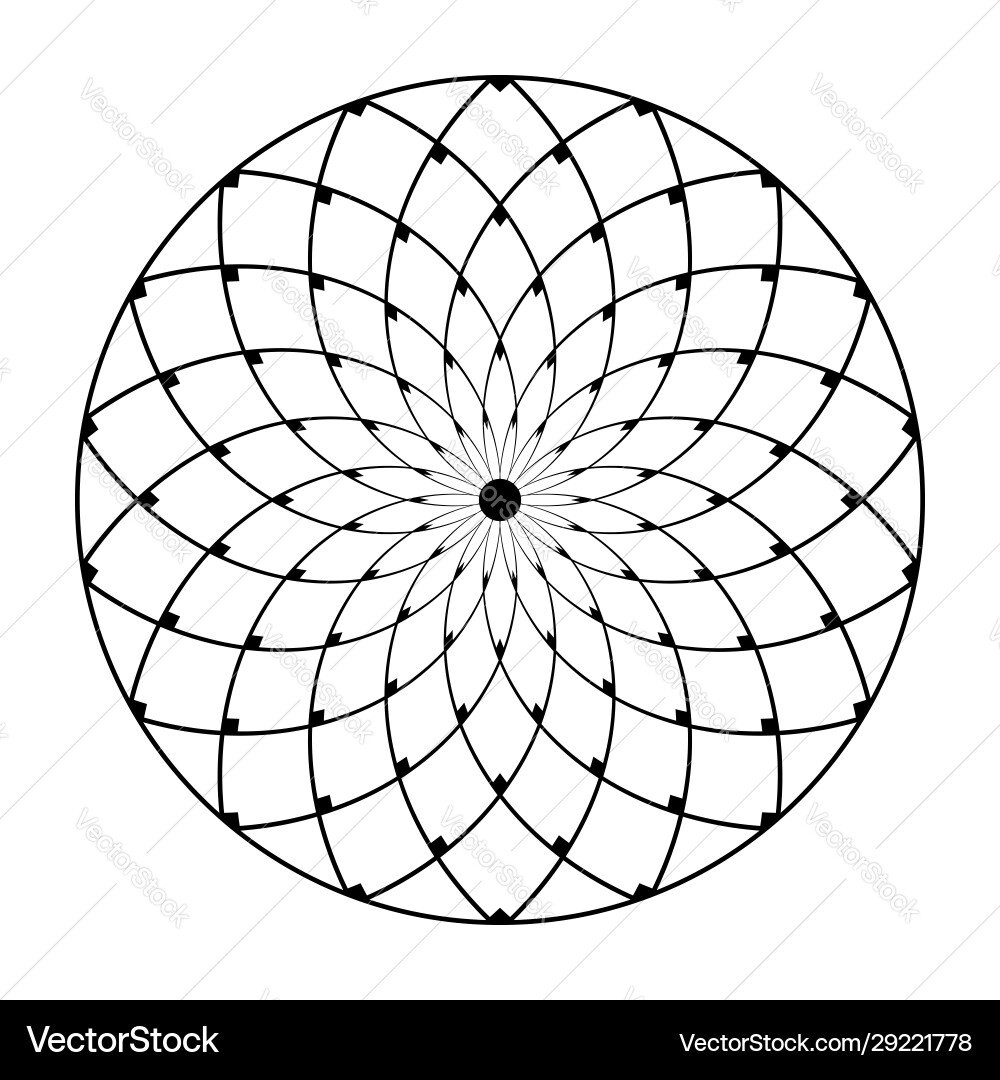 Intricate Circle Lattice Pattern vector image