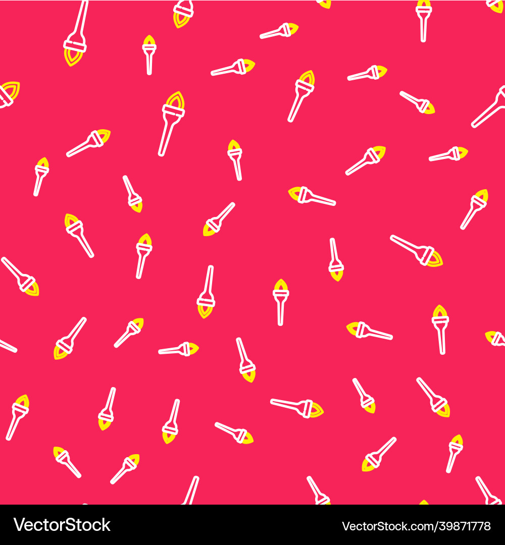 Line torch flame icon isolated seamless pattern Line torch flame icon isolated seamless pattern vector image