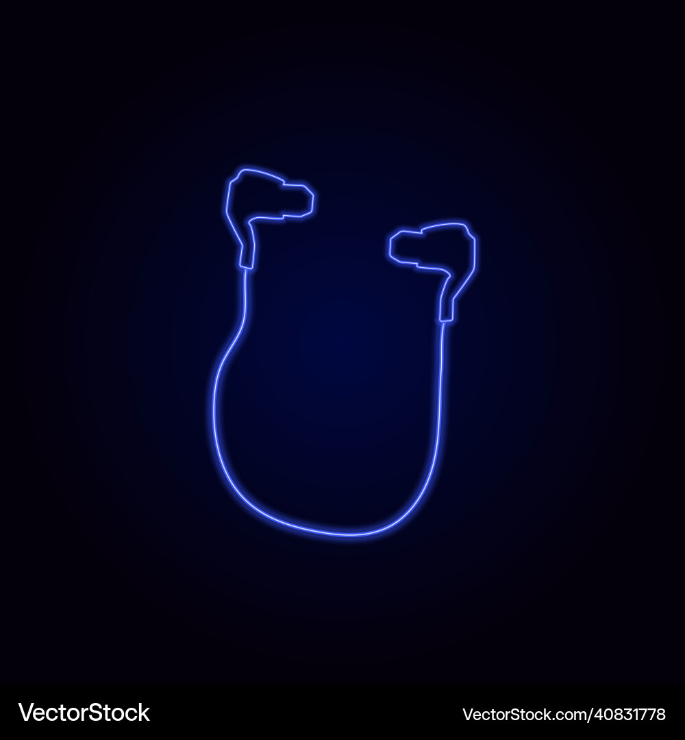 Neon effect objects on a dark vector image
