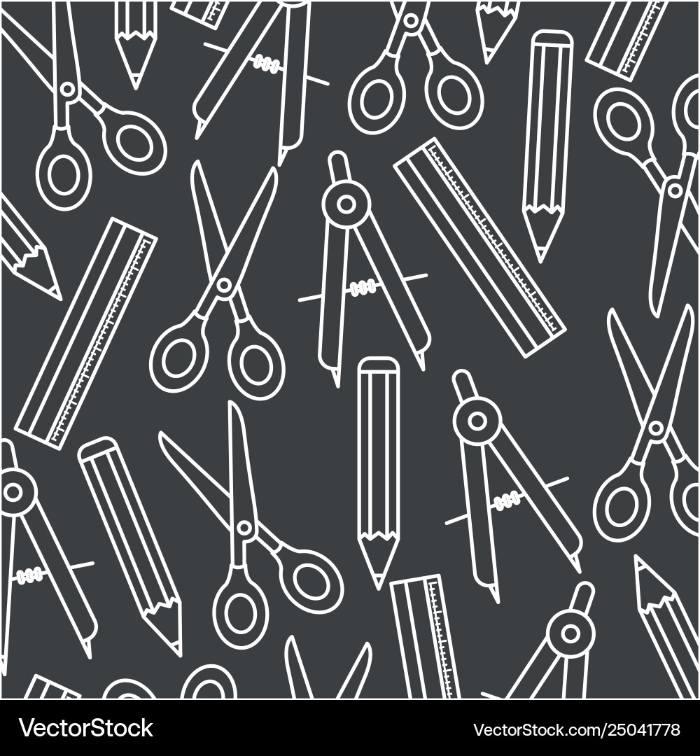 Pattern ruler and scissors tool icon Pattern ruler and scissors tool icon vector image