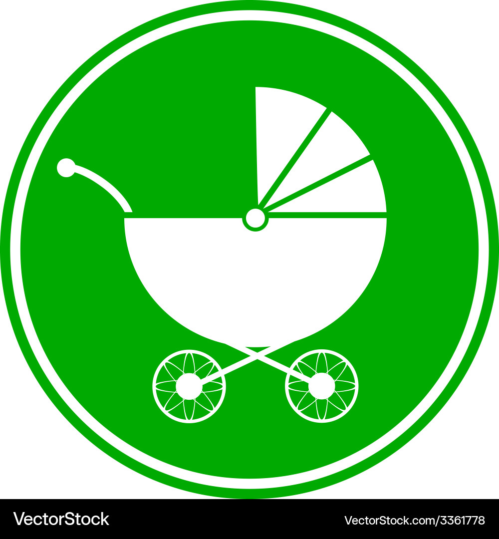 Pram button vector image