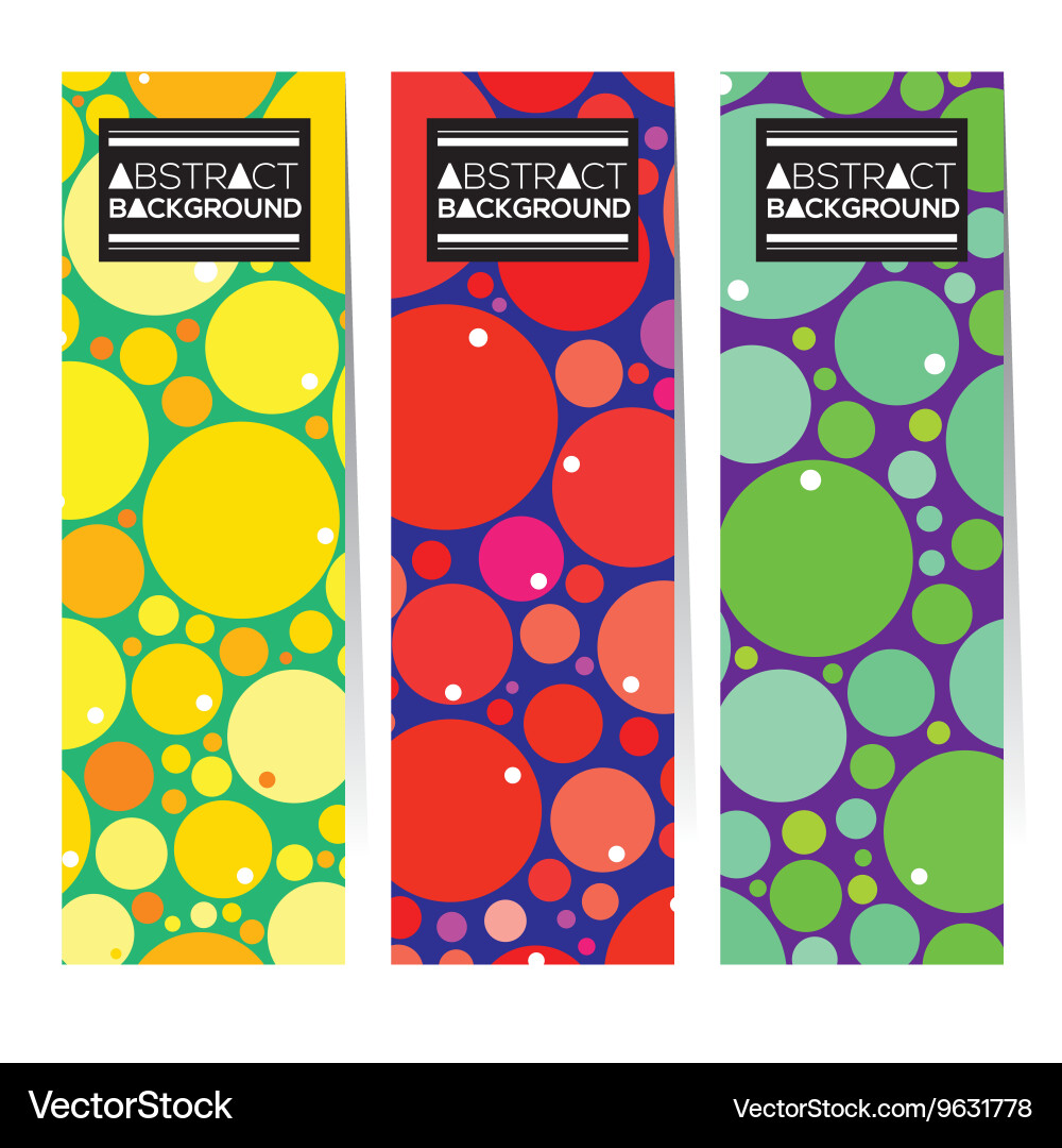 Set of three colorful abstract vertical banners Vector Image