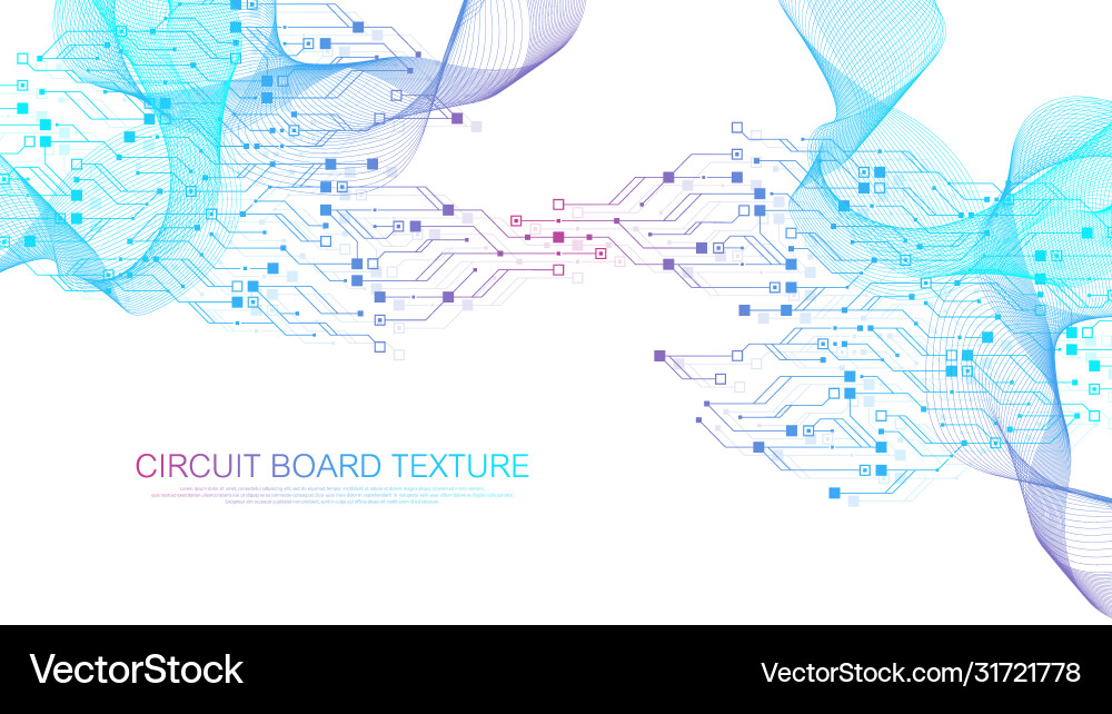 Technology circuit board texture background Vector Image