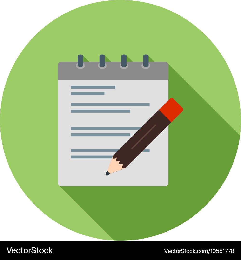 Write notes Vector Image