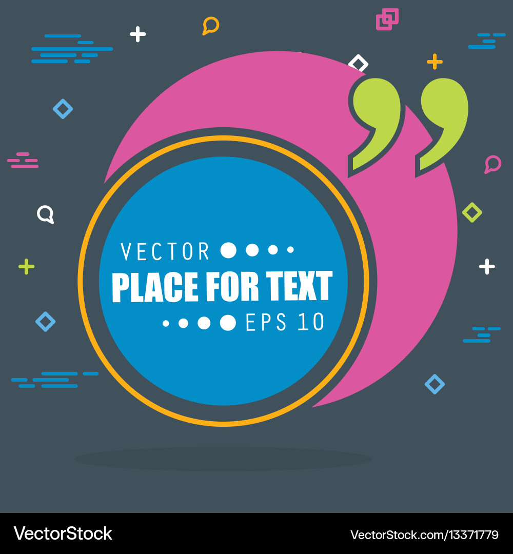 Abstract concept empty speech square quote Vector Image