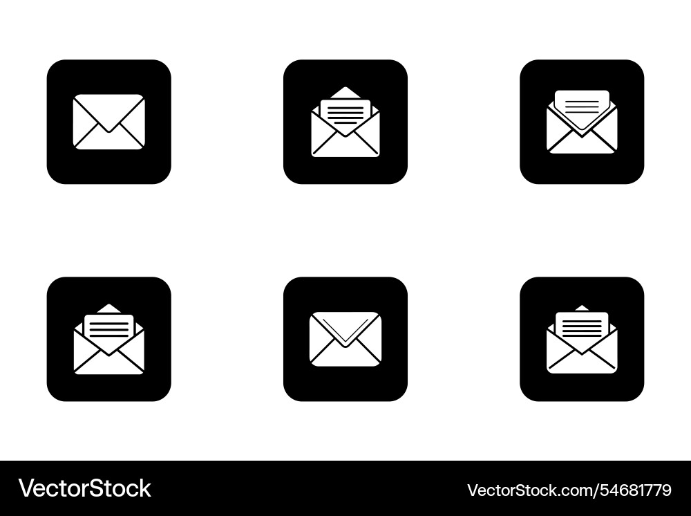 Art style envelope icon bundle set design Art style envelope icon bundle set design vector image
