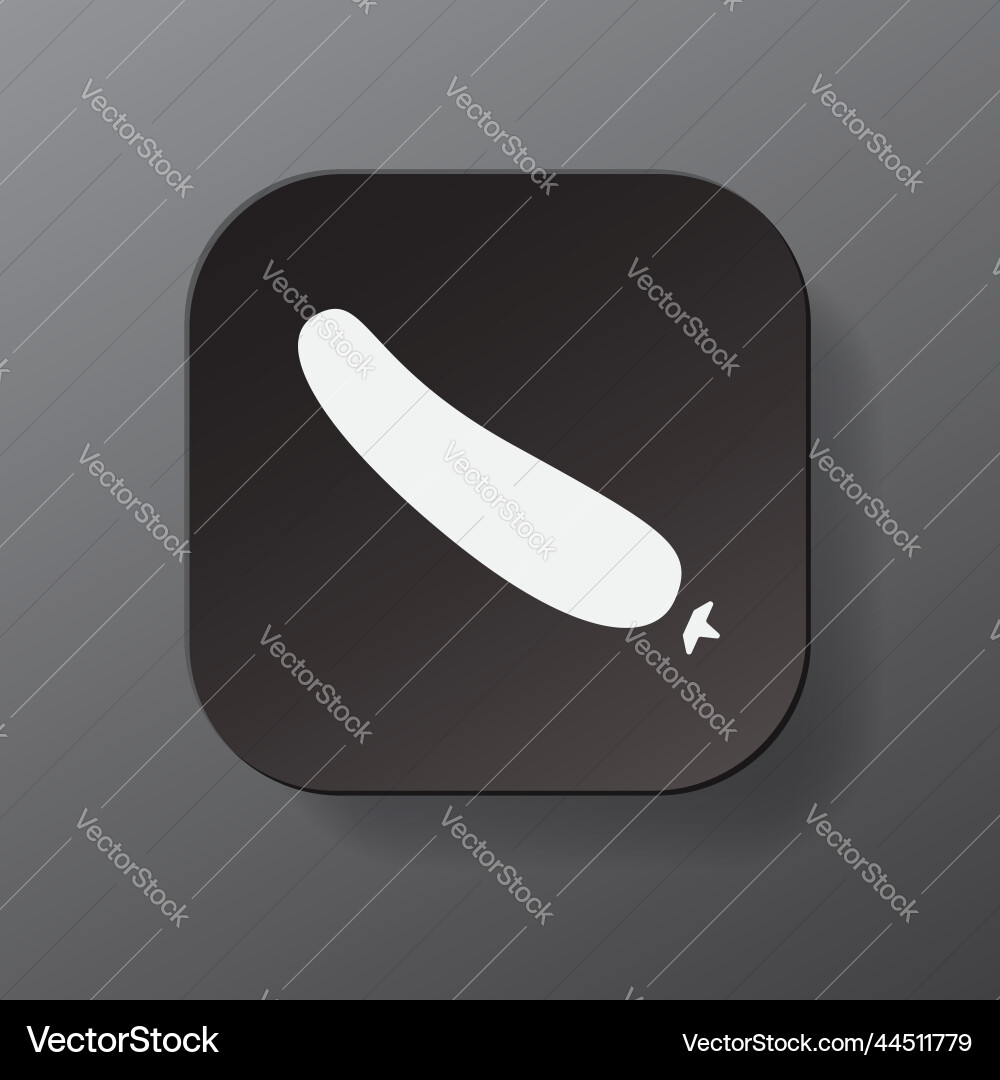 Black square button with cucumber vegetable Vector Image