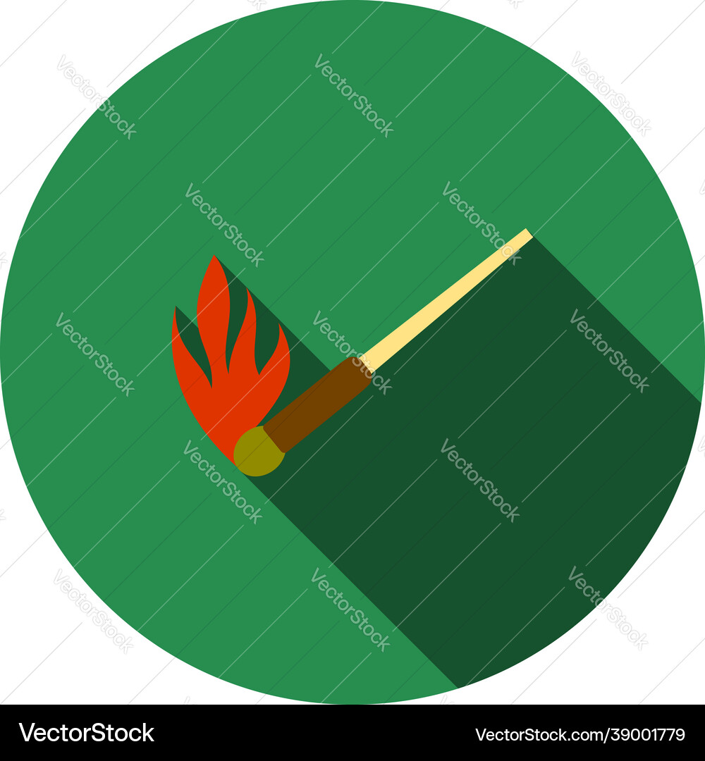 Burning matchstik icon vector image