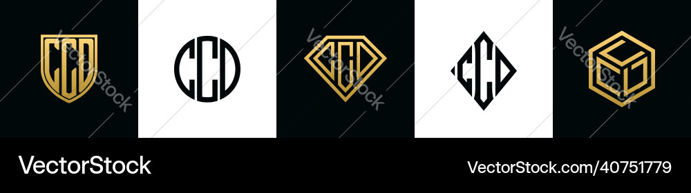 CCD Initial Letter Logo Bundle Vektorbild