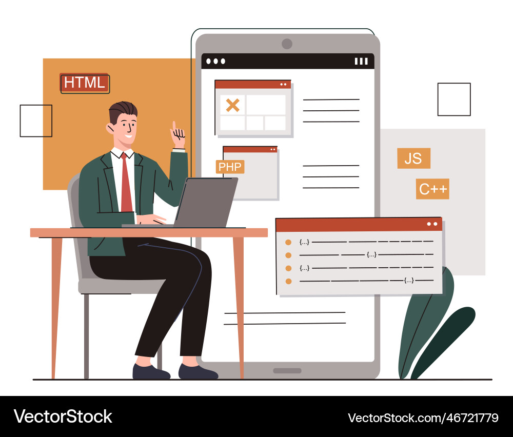 Coding Development Concept vector image