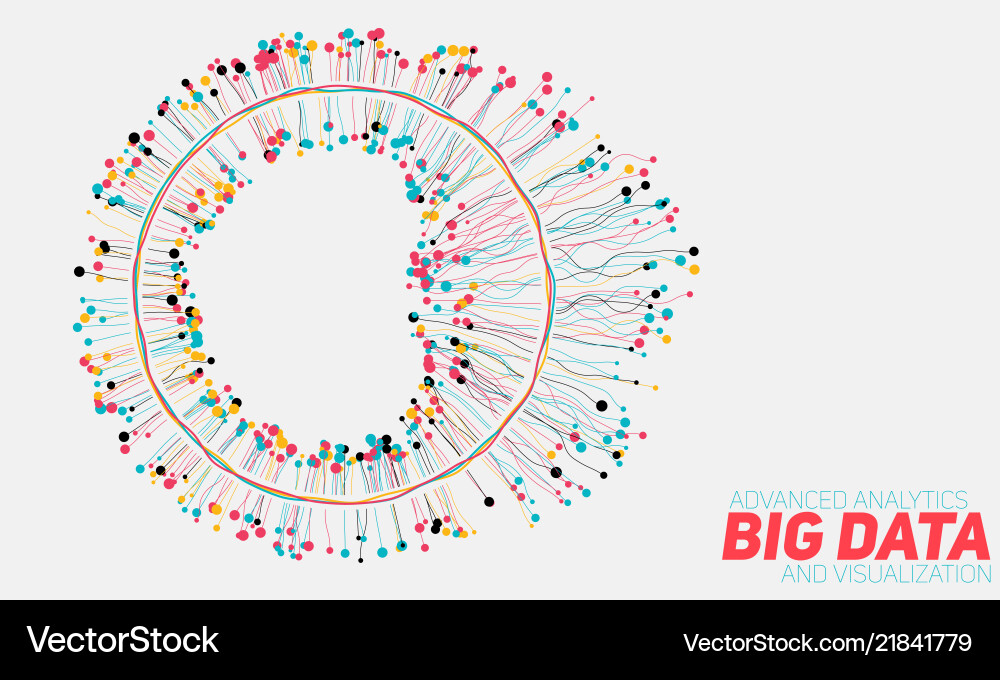 Complex Data Network Visualization vector image