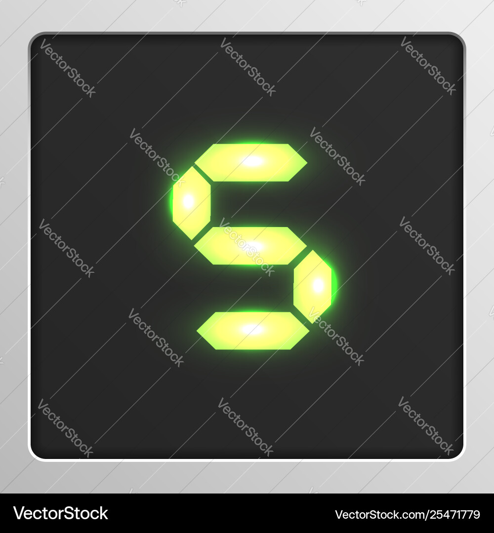 Digital character set typeface on a screen Digital character set typeface on a screen vector image
