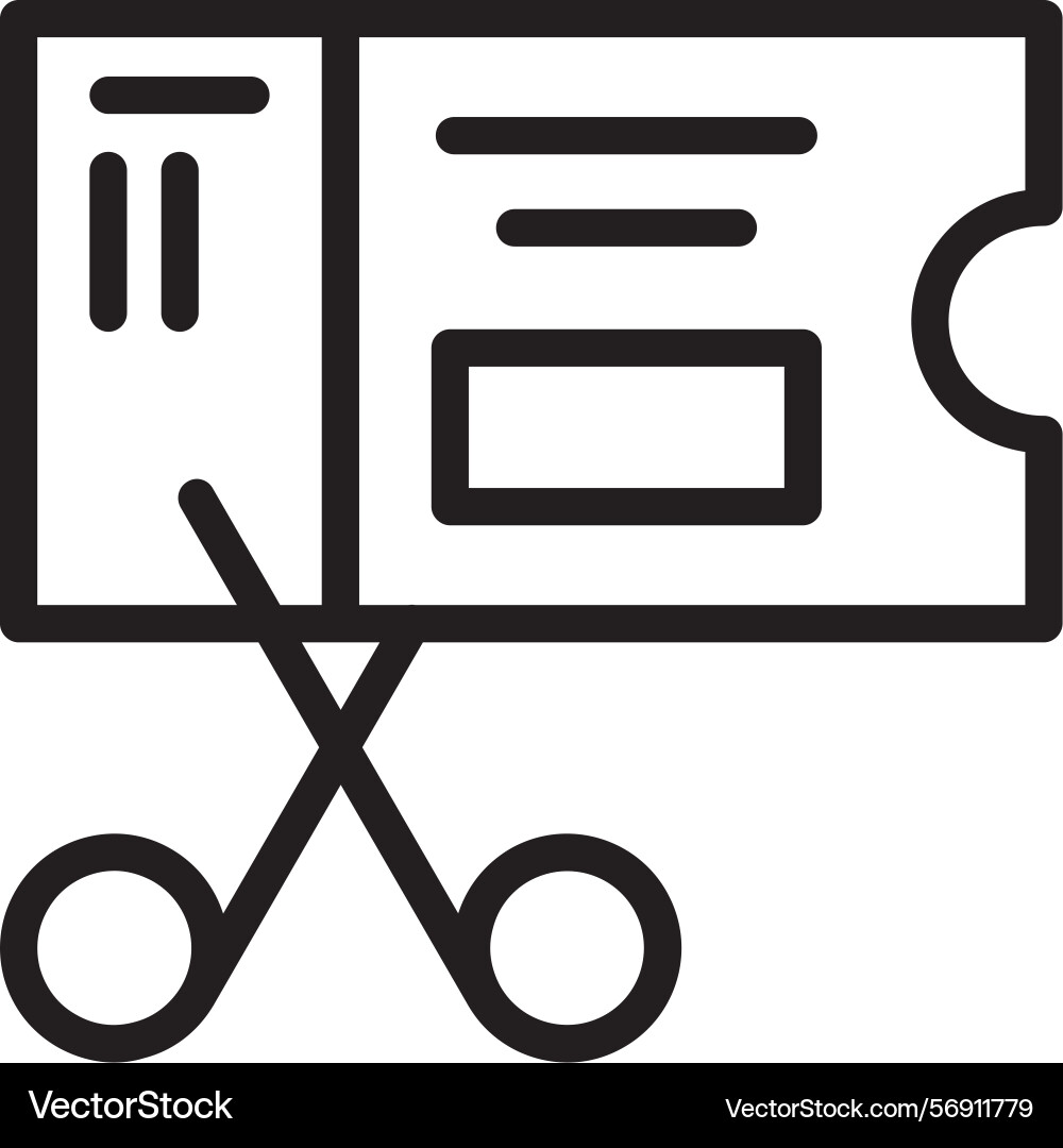 Discount code linear style icon design vector image