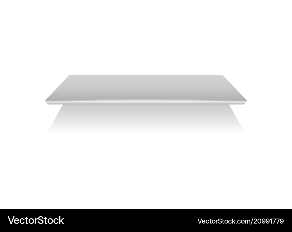 Empty bookshelf or stand isolated element vector image