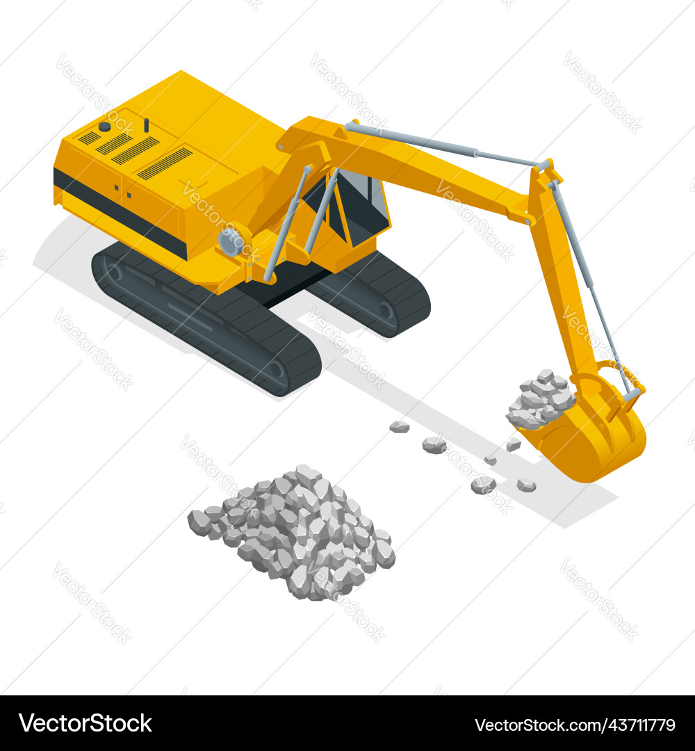 Excavator mit Bucket Lift up graben Excavator mit Bucket Lift up graben vektorbild