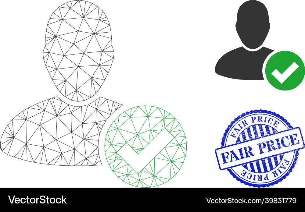 Fair price grunge badge and web net valid user Fair price grunge badge and web net valid user vector image