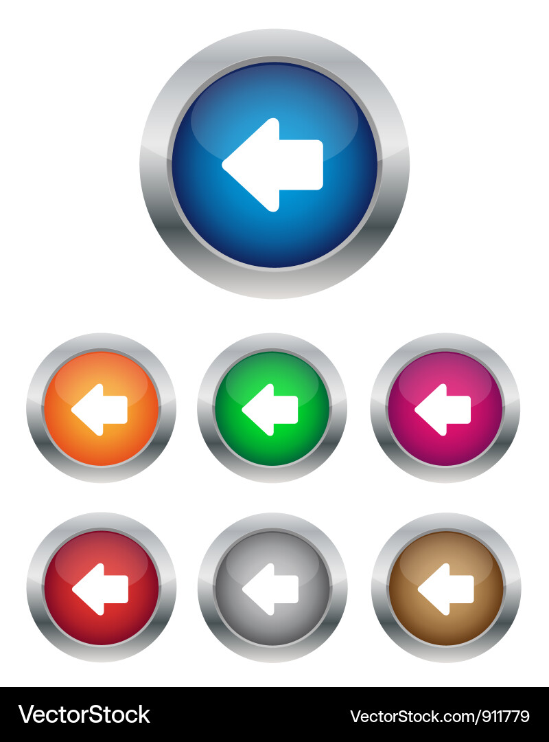 Left Arrow Buttons - Collection vector image