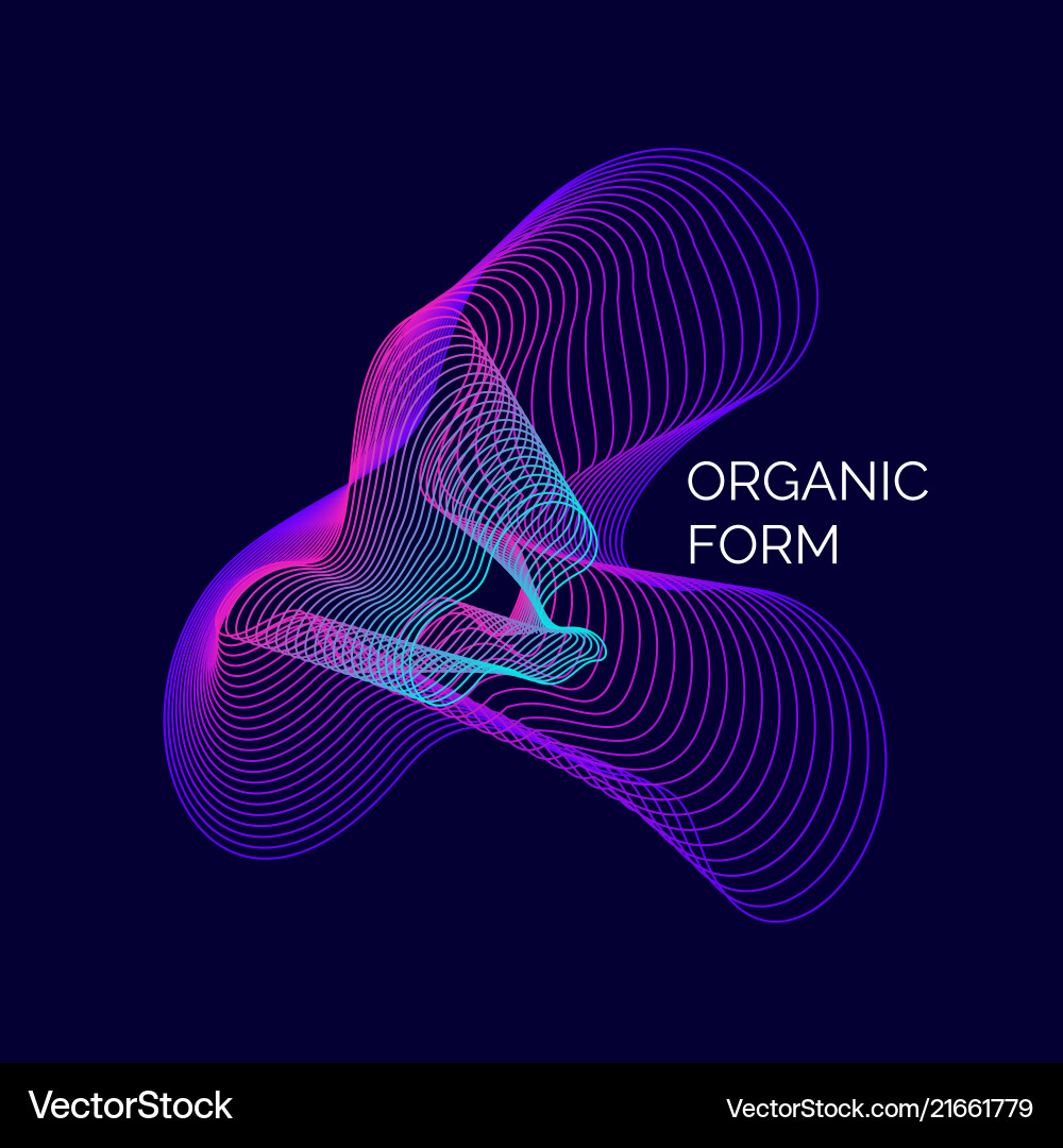 Organic forms with dynamic waves and lines Organic forms with dynamic waves and lines vector image