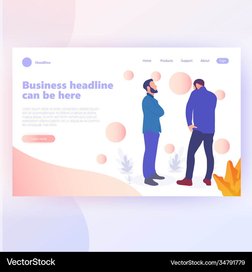 People work in a team and interact with graphs vector image