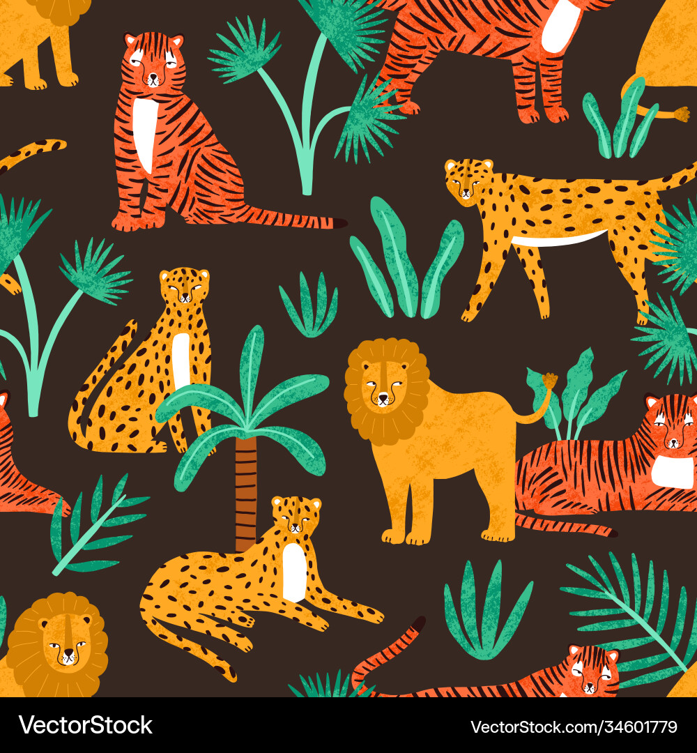 Seamless pattern with scandinavian childish Seamless pattern with scandinavian childish vector image