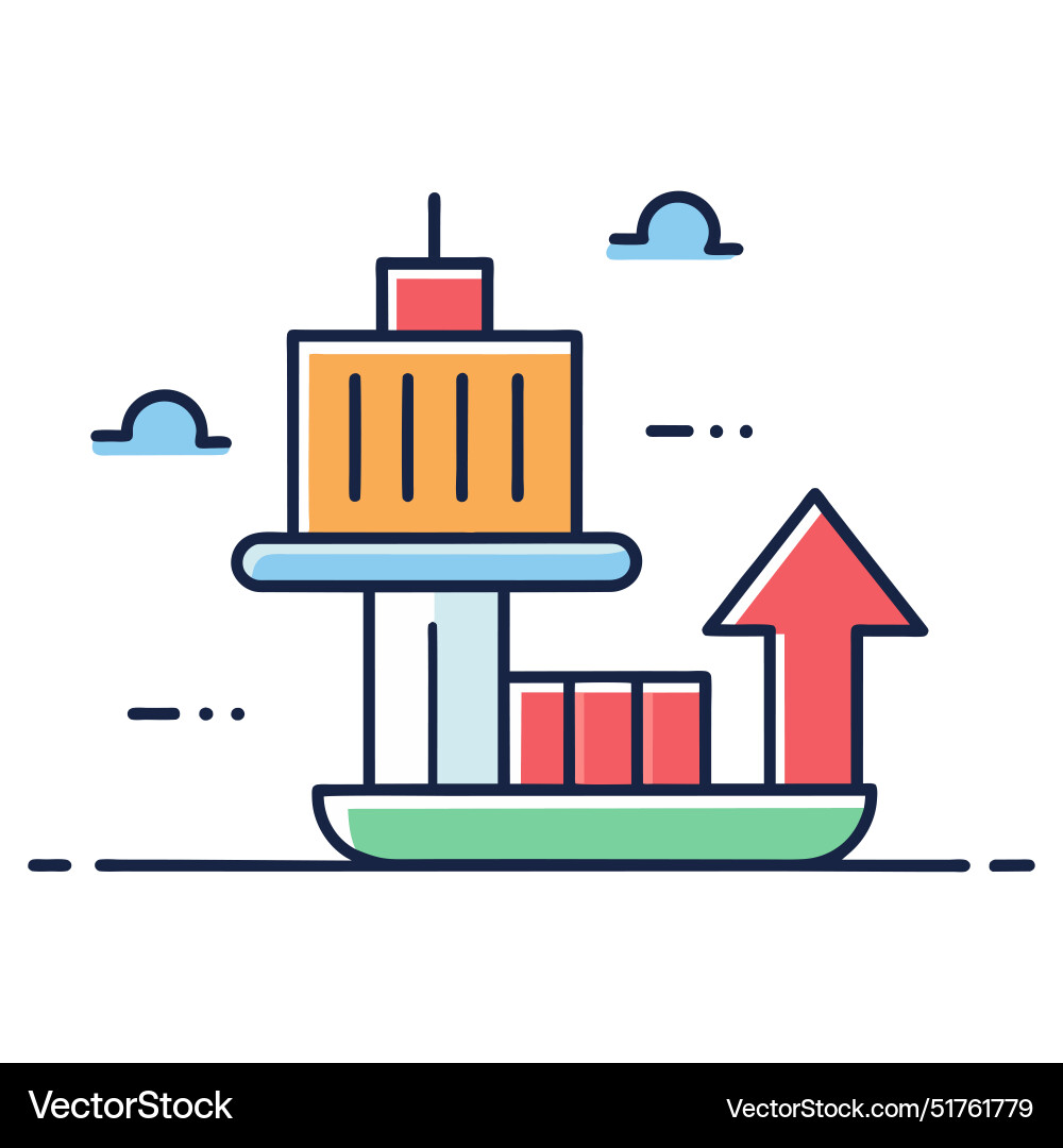 System export line isolated System export line isolated vector image