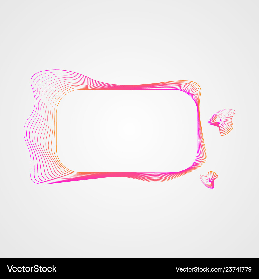 Wavy asymmetric rectangular frame of line Wavy asymmetric rectangular frame of line vector image