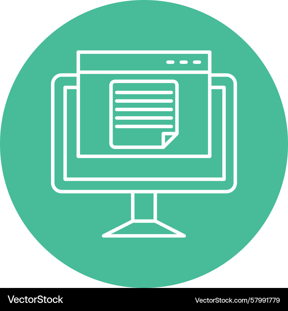 Web browser line multi circle Vector Image