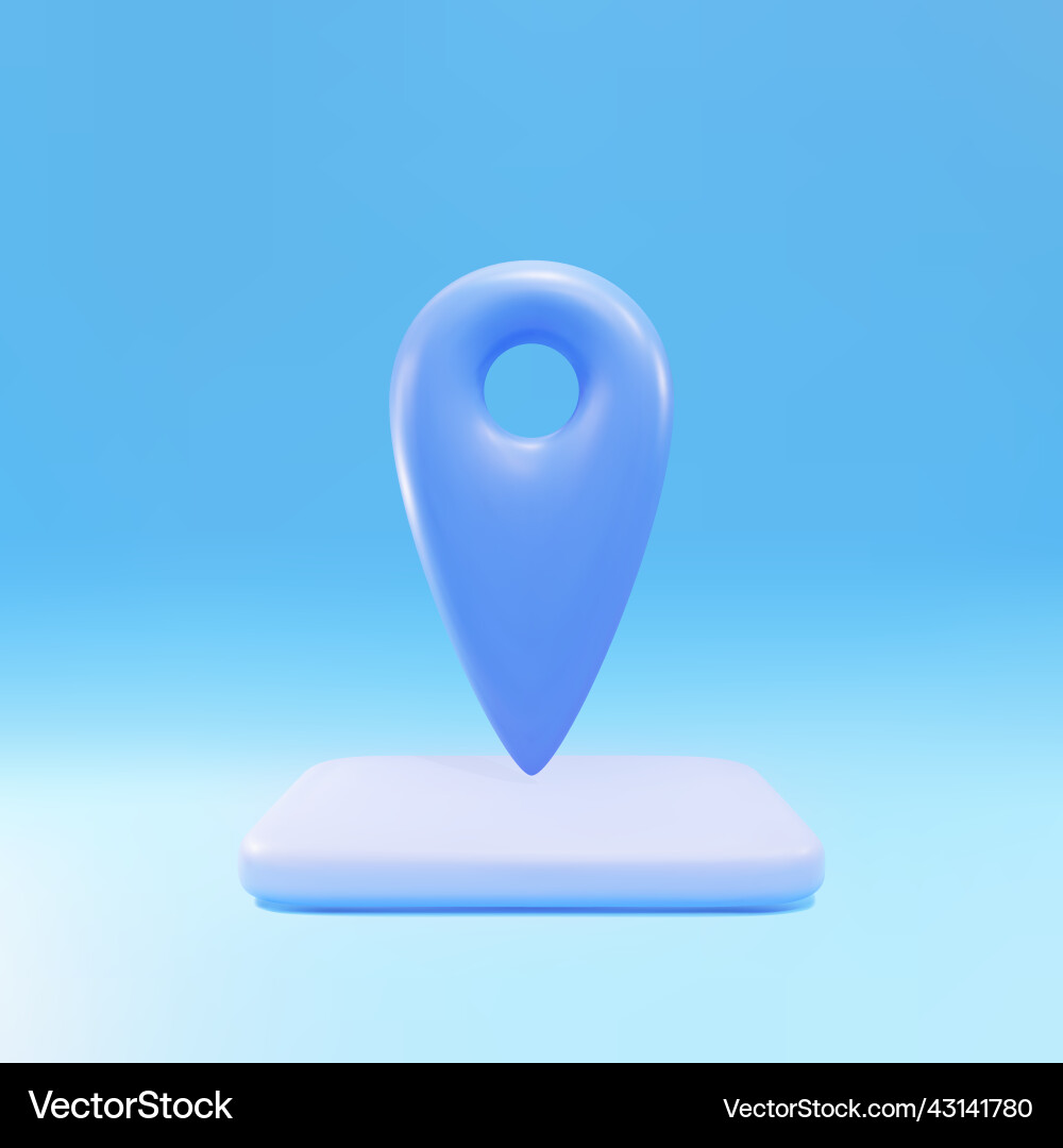 3d checkmark icon approvement concept geolocation Vector Image