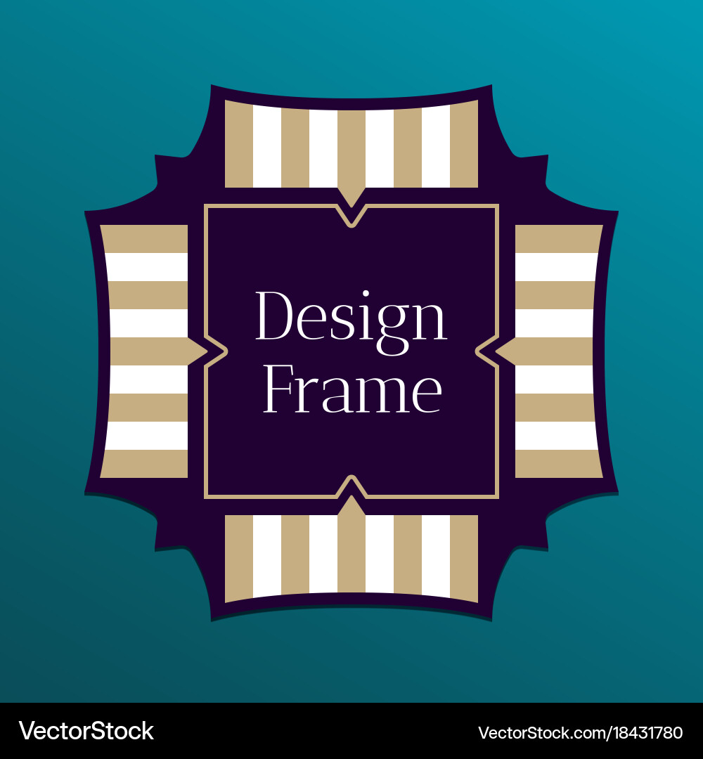 Art frame for text template of design vector image