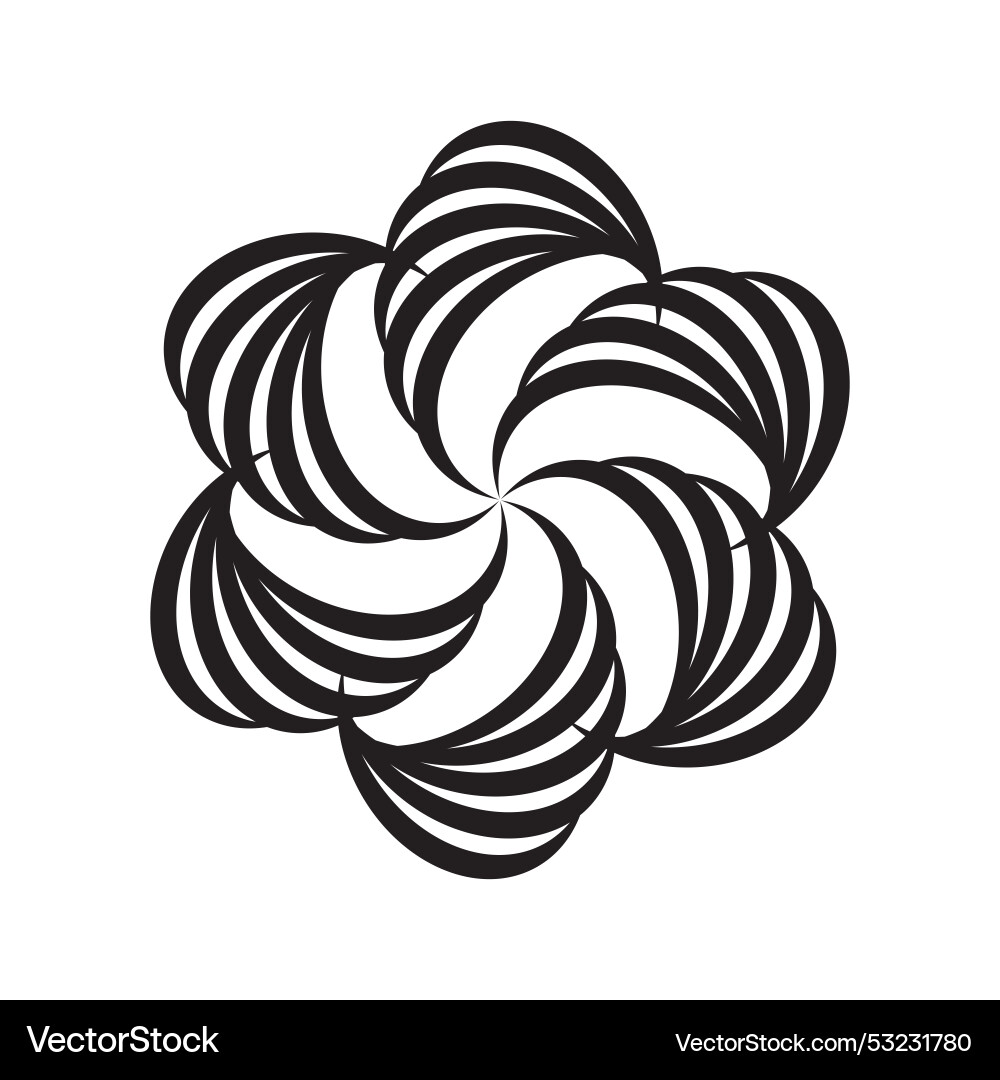 Circular abstract design pattern vector image